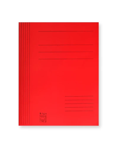 Skoroszyt bez fałdy czerwony Bigo op. 10 szt.