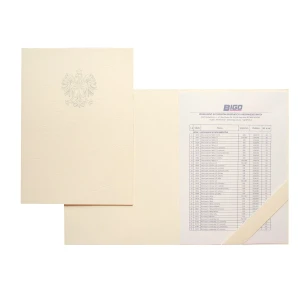 Okładka "godło" skóra kość słoniowa op. 10 szt.