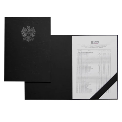 Okładka "godło" skóra czarna op. 10 szt.