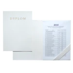 Okładka "Dyplom" skóra biała op. 10 szt. 