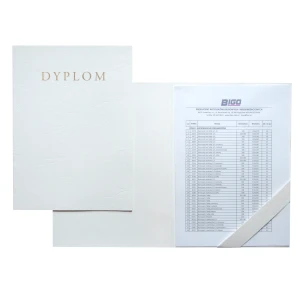 Okładka "Dyplom" skóra biała op. 10 szt. 