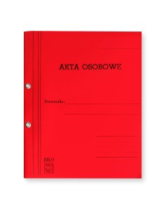 Teczka akt osobowych oczkowa czerwona ABCDE Bigo op. 10 szt.