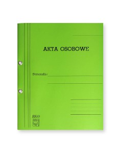 Teczka akt osobowych oczkowa zielona ABCDE Bigo op. 10 szt.