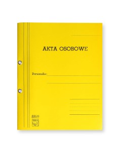 Teczka akt osobowych oczkowa żółta ABCDE Bigo op. 10 szt.